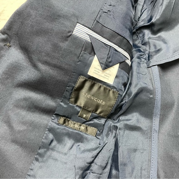 crewcuts Ludlow 3T Navy Blue Sport Suit Jacket Formal Blazer - Picture 7 of 10